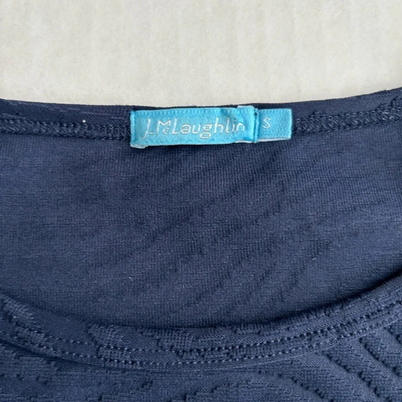 J. McLaughlin Women’s Blue Kyla Textured Bell Sleeve Top Small - Picture 8 of 12